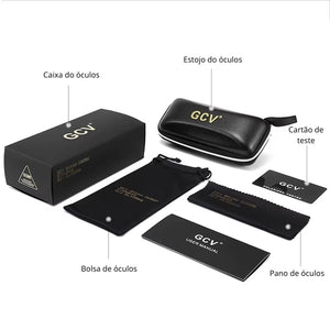 Óculos de Sol Feminino Itens Inclusos 