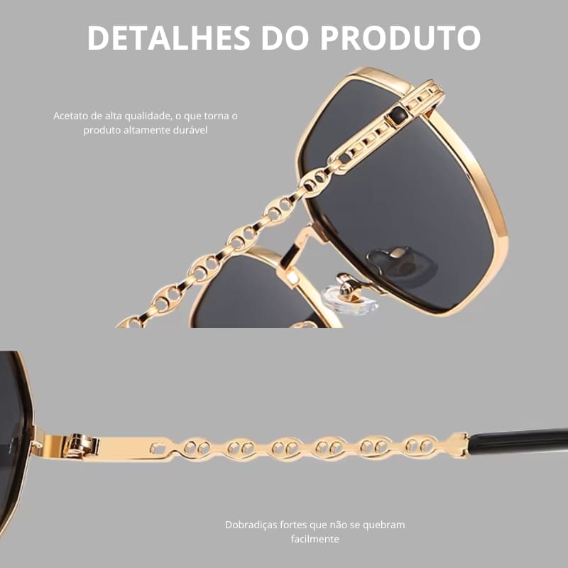 Óculos de Sol Feminino Detalhes 