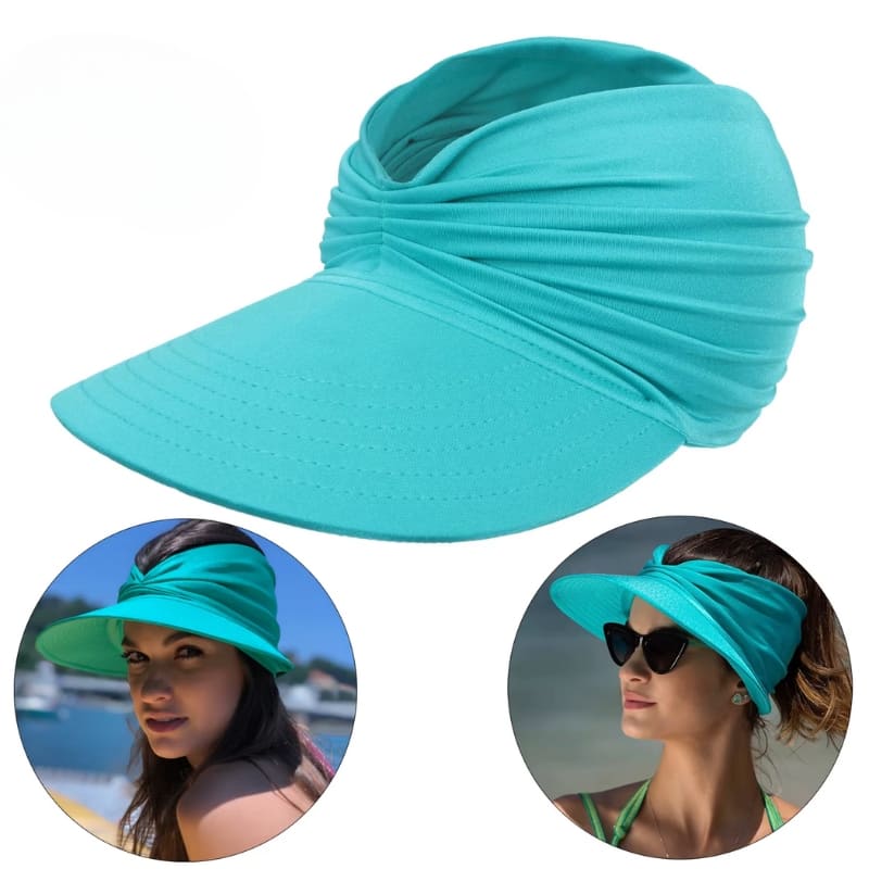 Viseira Feminina Elástica Grace – Charme e Funcionalidade Azul