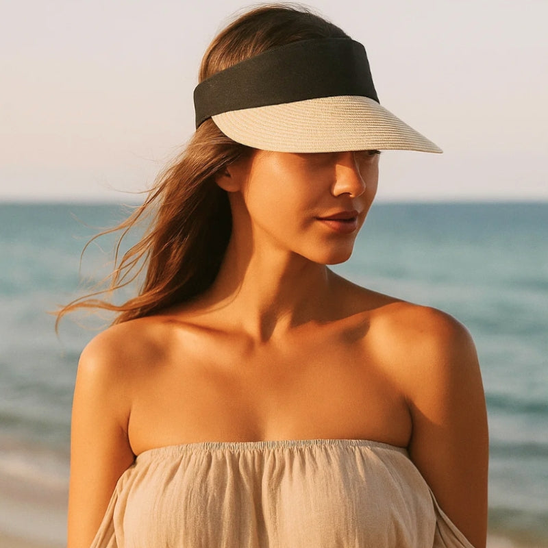 viseira feminina em palha