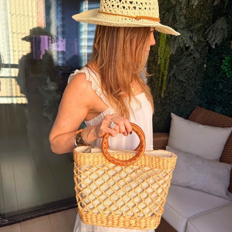 bolsa de palha chic
