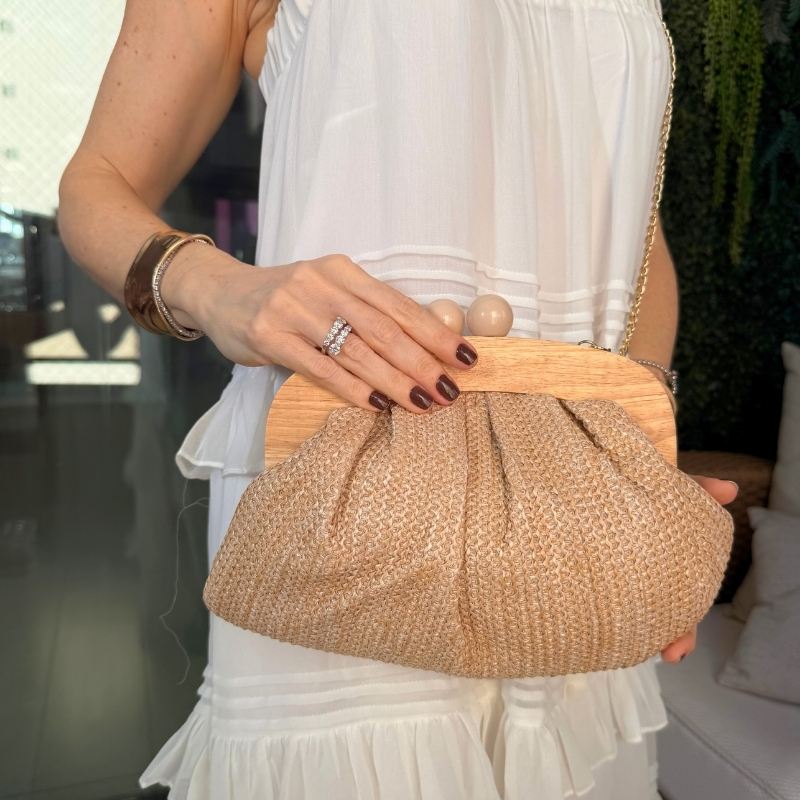 bolsa clucth rustica de praia