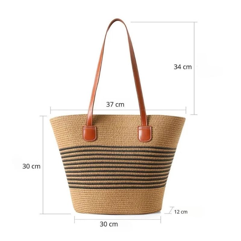 medidas bolsa de palha capri chique