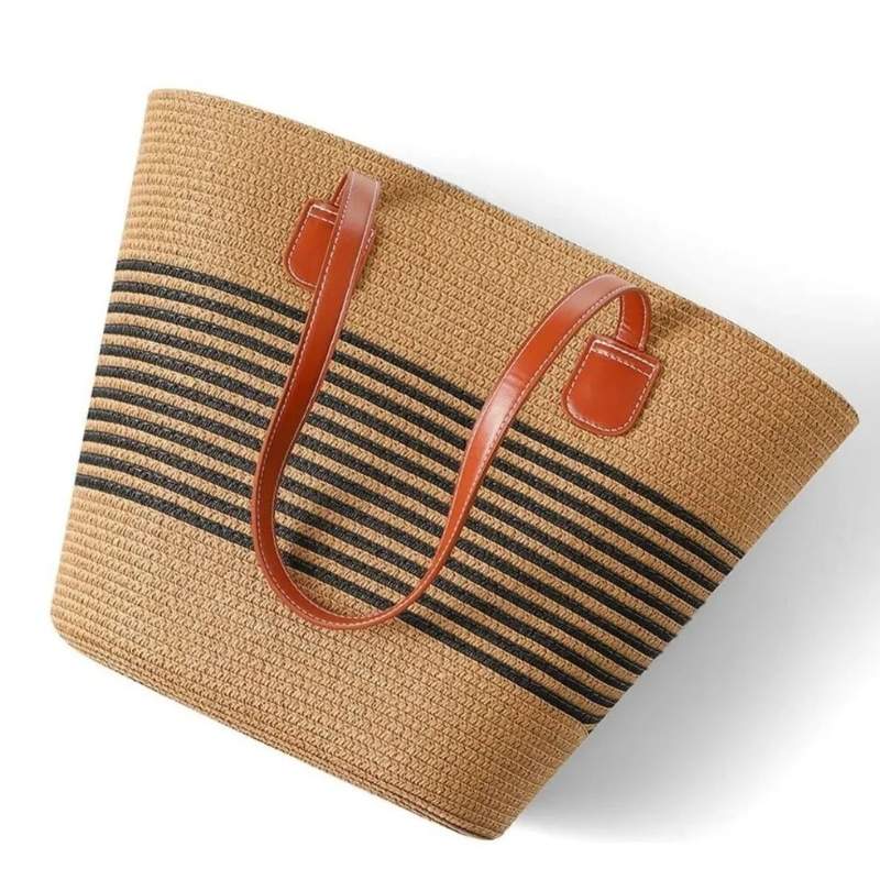 bolsa de praia de palha