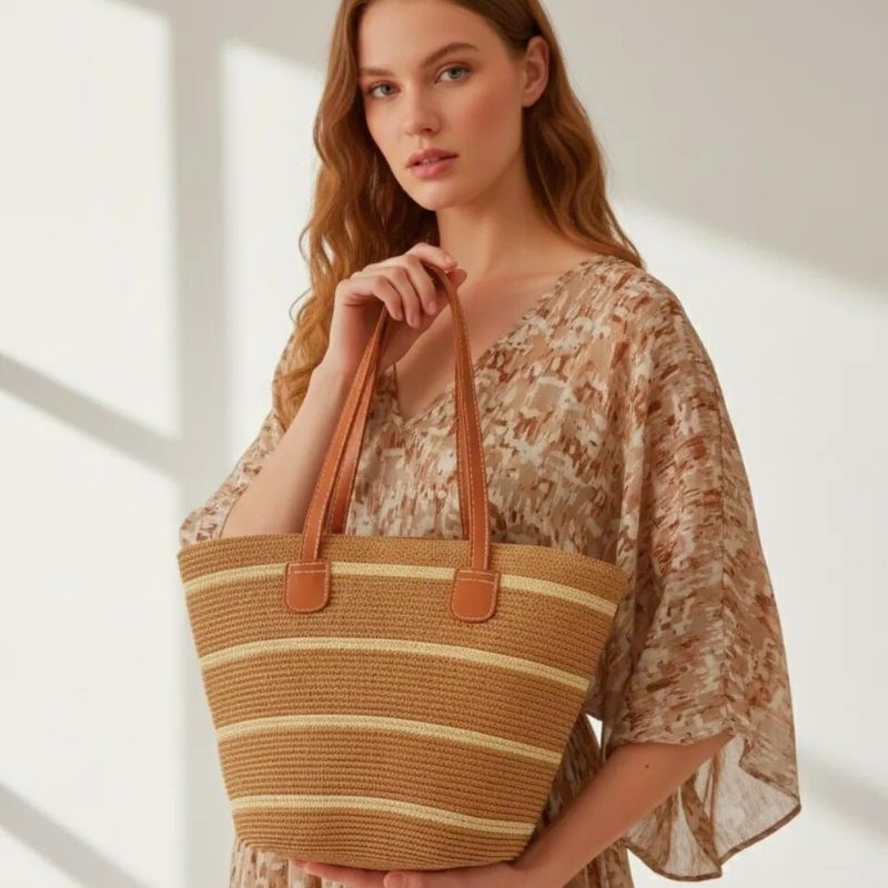 bolsa de palha de praia